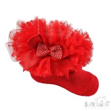 GS214-R: Red Tutu Socks (NB-6 Months)